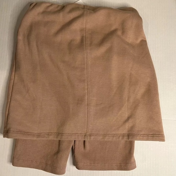 Zara tan ribbed skort shorts size X-Small - Picture 3 of 8